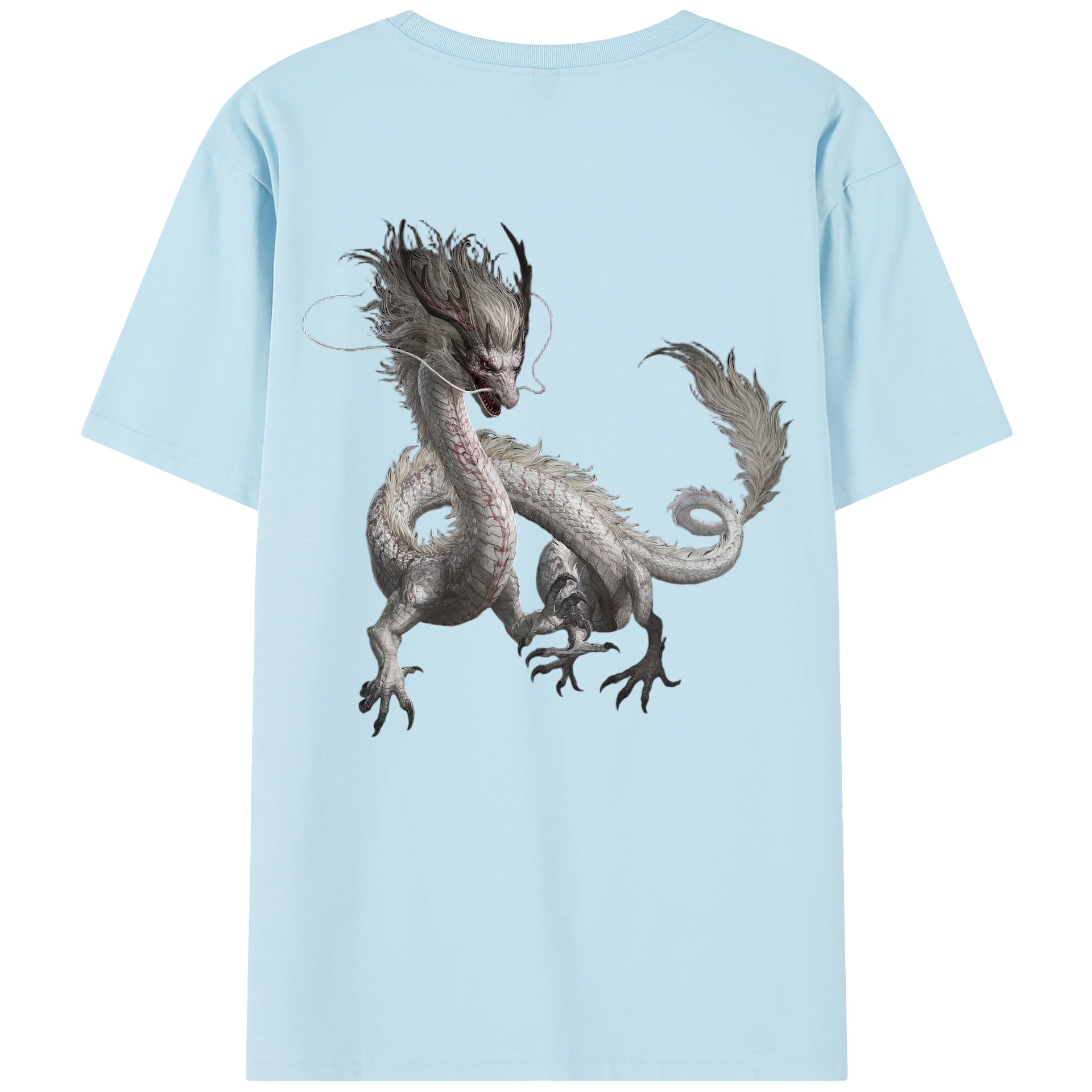 （画像用） Ne Zha 2 ナタ 魔童の大暴れ 綿100％半袖Tシャツ（背面プリント）